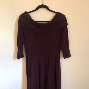 Torrid Wine Off Shoulder Sweater Dress